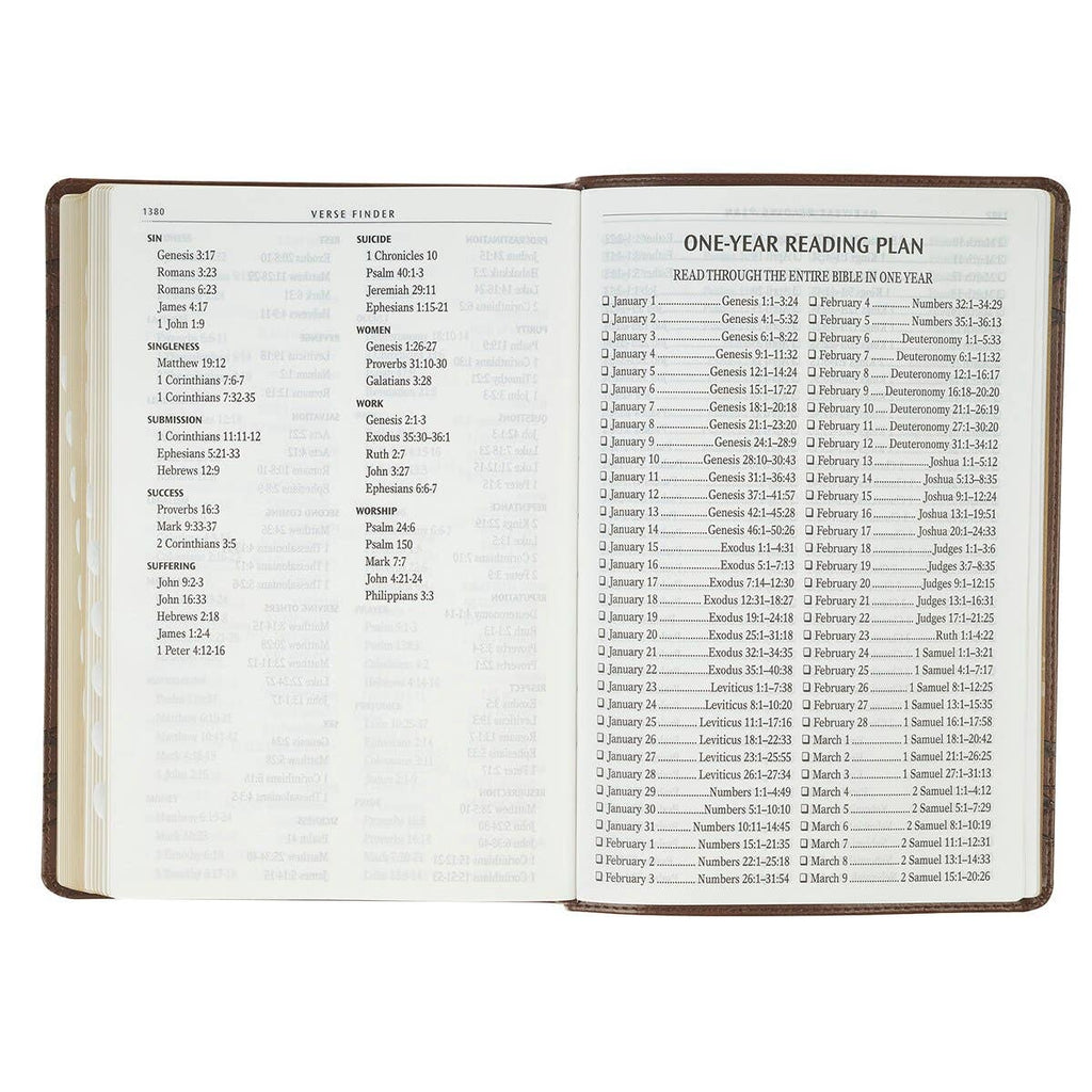 KJV Bible Giant Print Full-size Faux Leather, Crown/Amazing