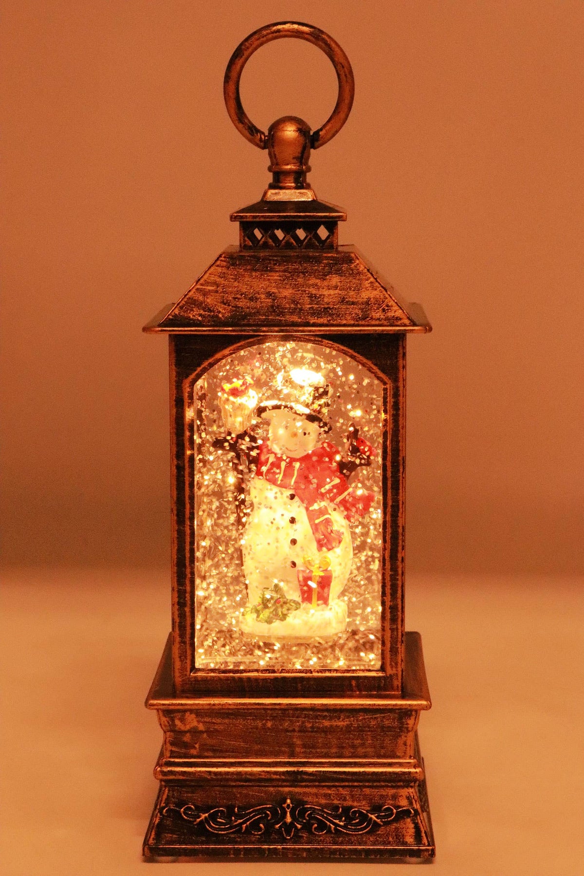 Vintage Christmas Glittering Music Led Lantern - Steady
