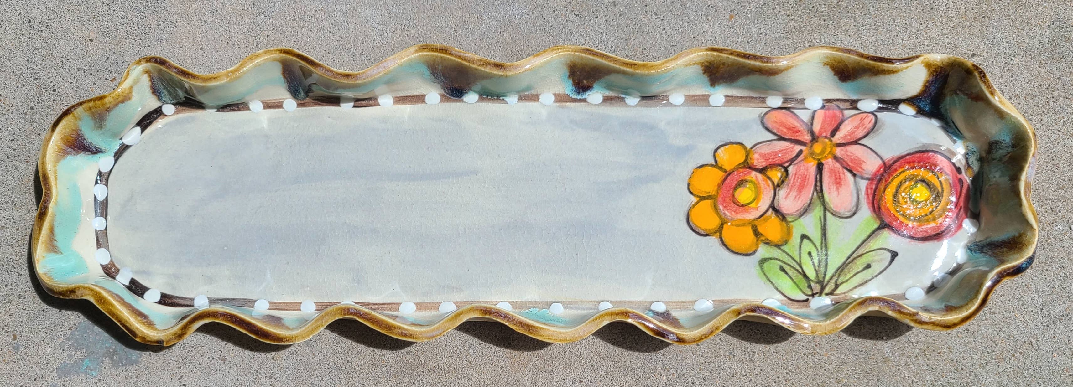 Cracker Tray (Drip Flowers)