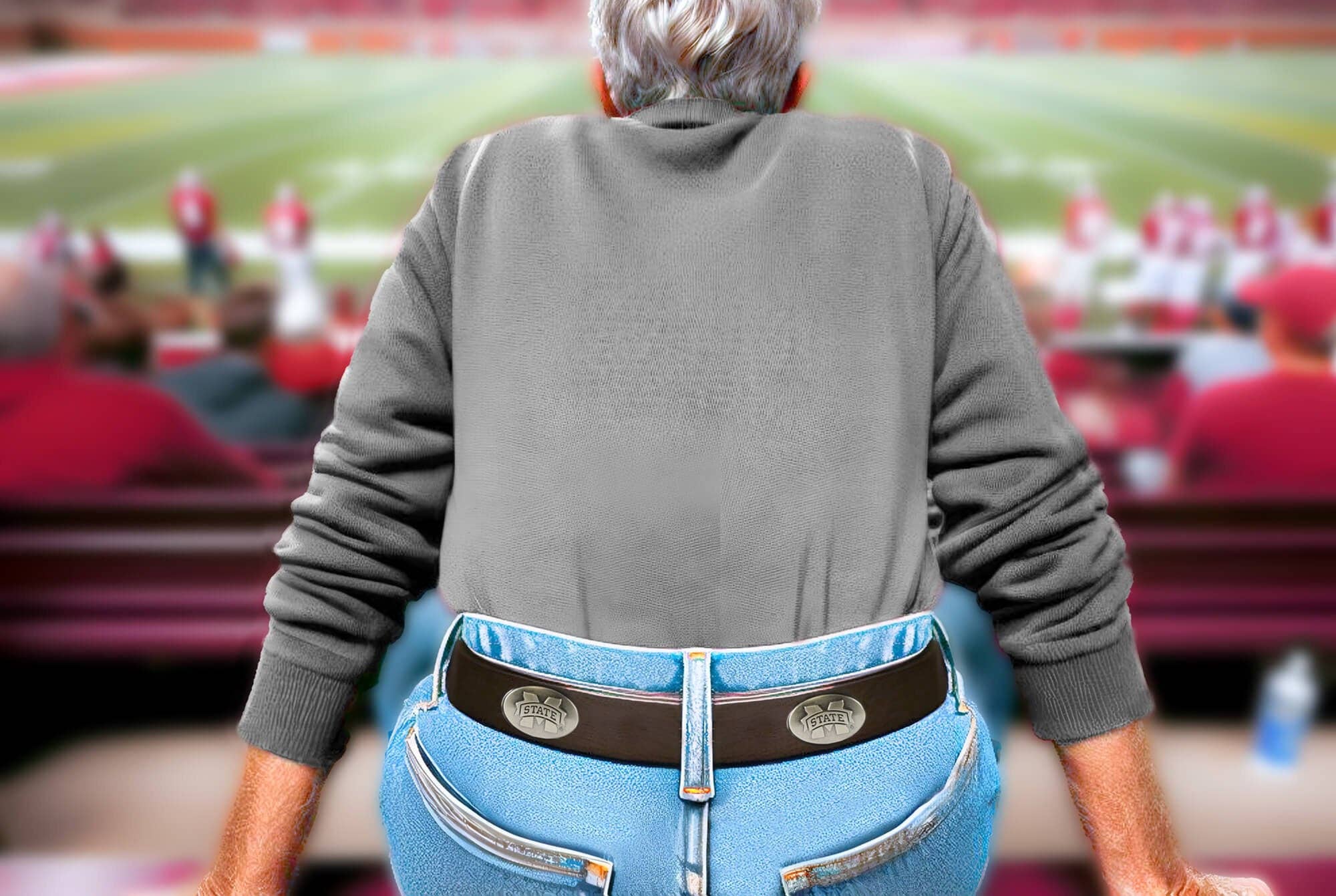 Mississippi State Bulldogs Men's Collegiate Leather Belt