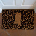 Mississippi Leopard Coir Doormat   Natural/Black   30x18