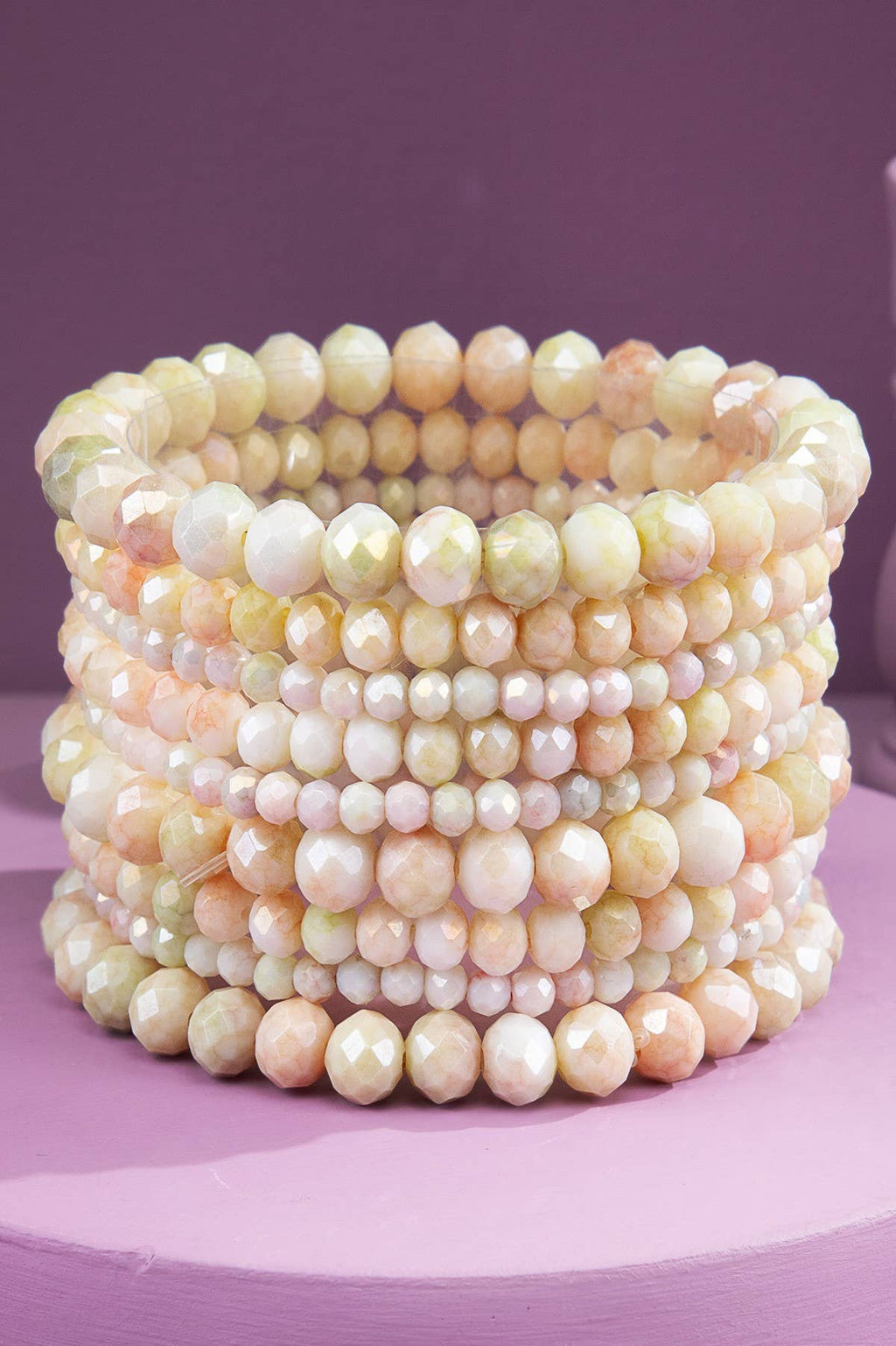 Glass Bead 9 Set Bracelet