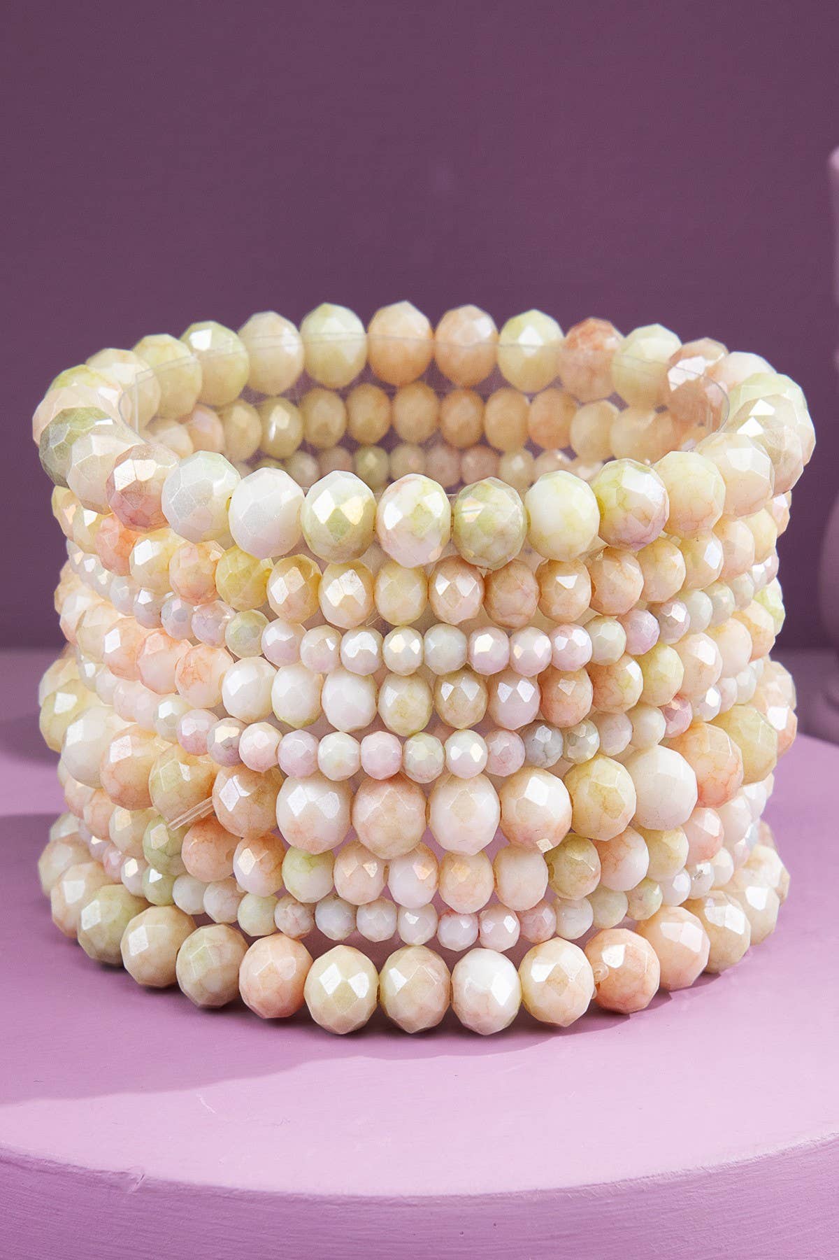 Glass Bead 9 Set Bracelet