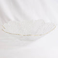 Cannes Glass Serving Bowl   Clear/Gold   13"