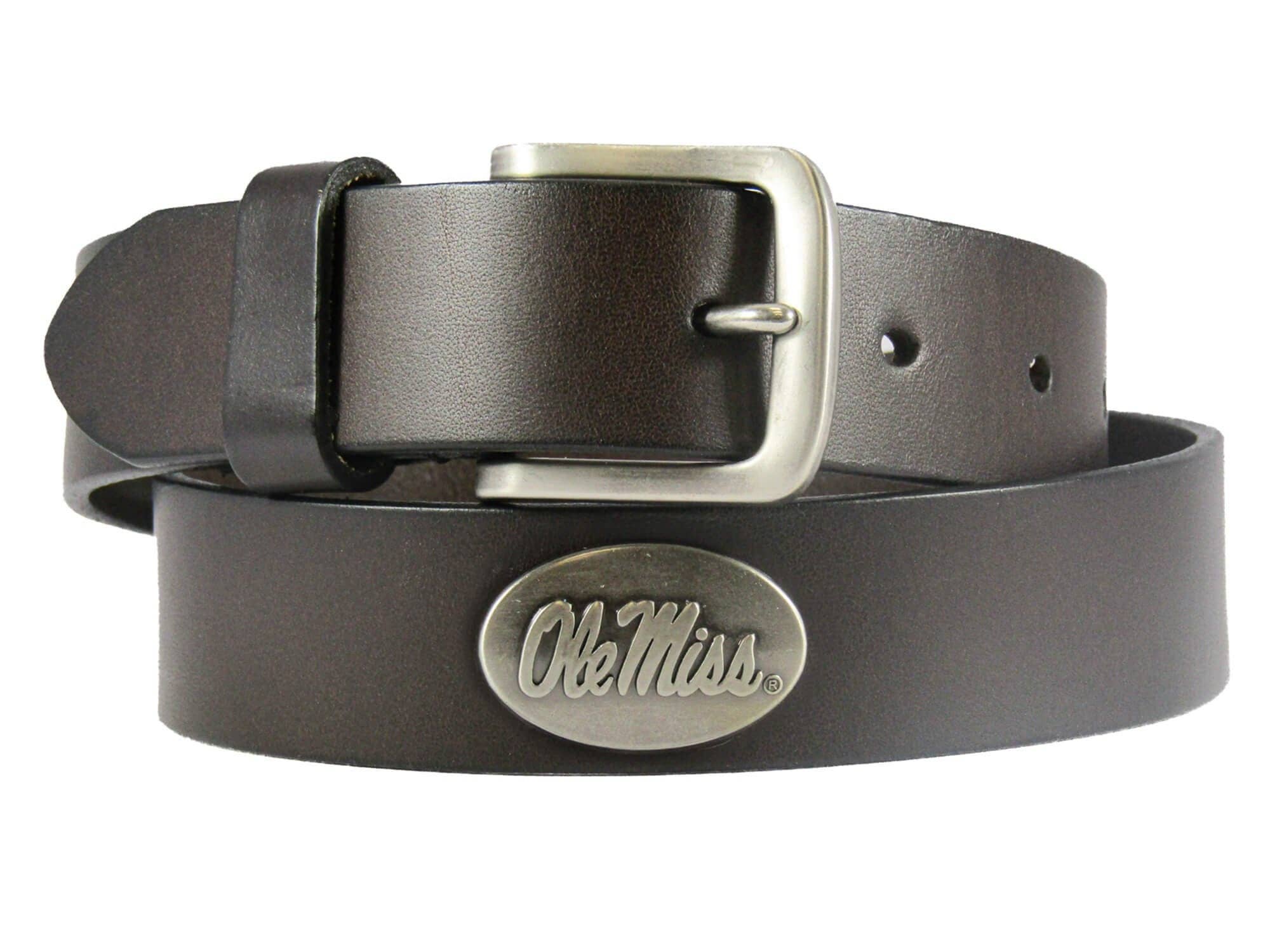 Ole Miss Rebels Men's Collegiate Leather Belt