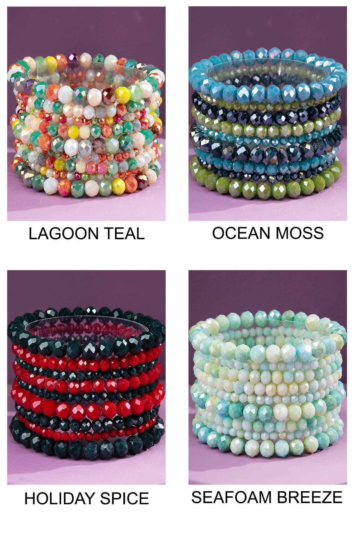 Glass Bead 9 Set Bracelet