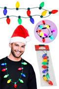 Christmas LED String Light Bulb Necklace - 9 Bulb