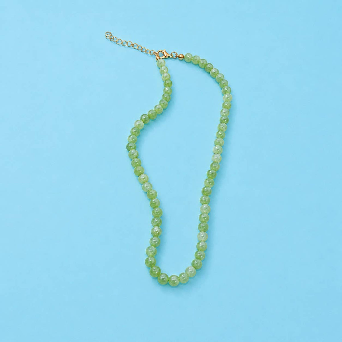 NATURAL AGATE GLASS SEMI PRECIOUS BEAD NECKLACE | 40NK9754