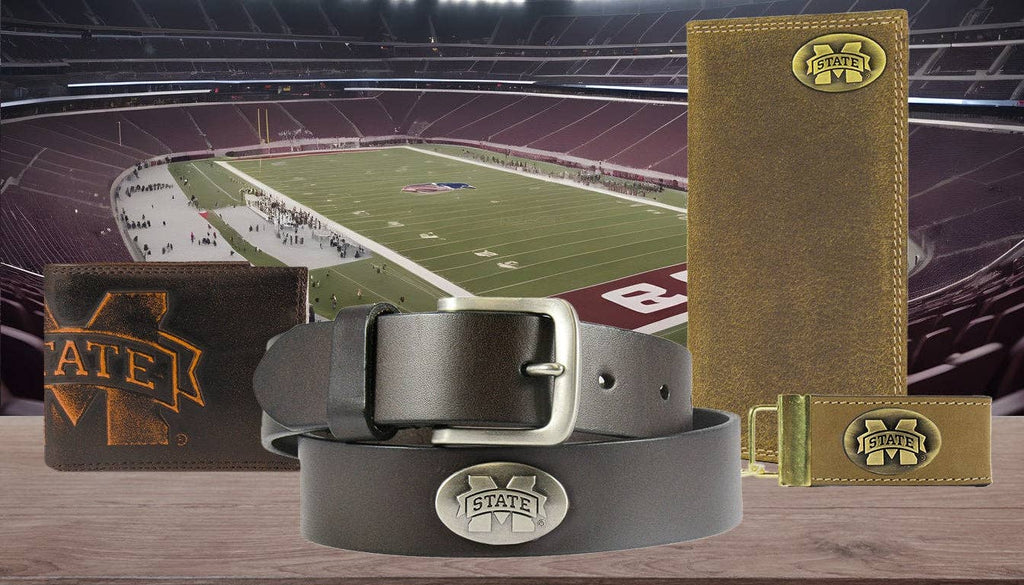 Mississippi State Bulldogs Men's Collegiate Leather Belt
