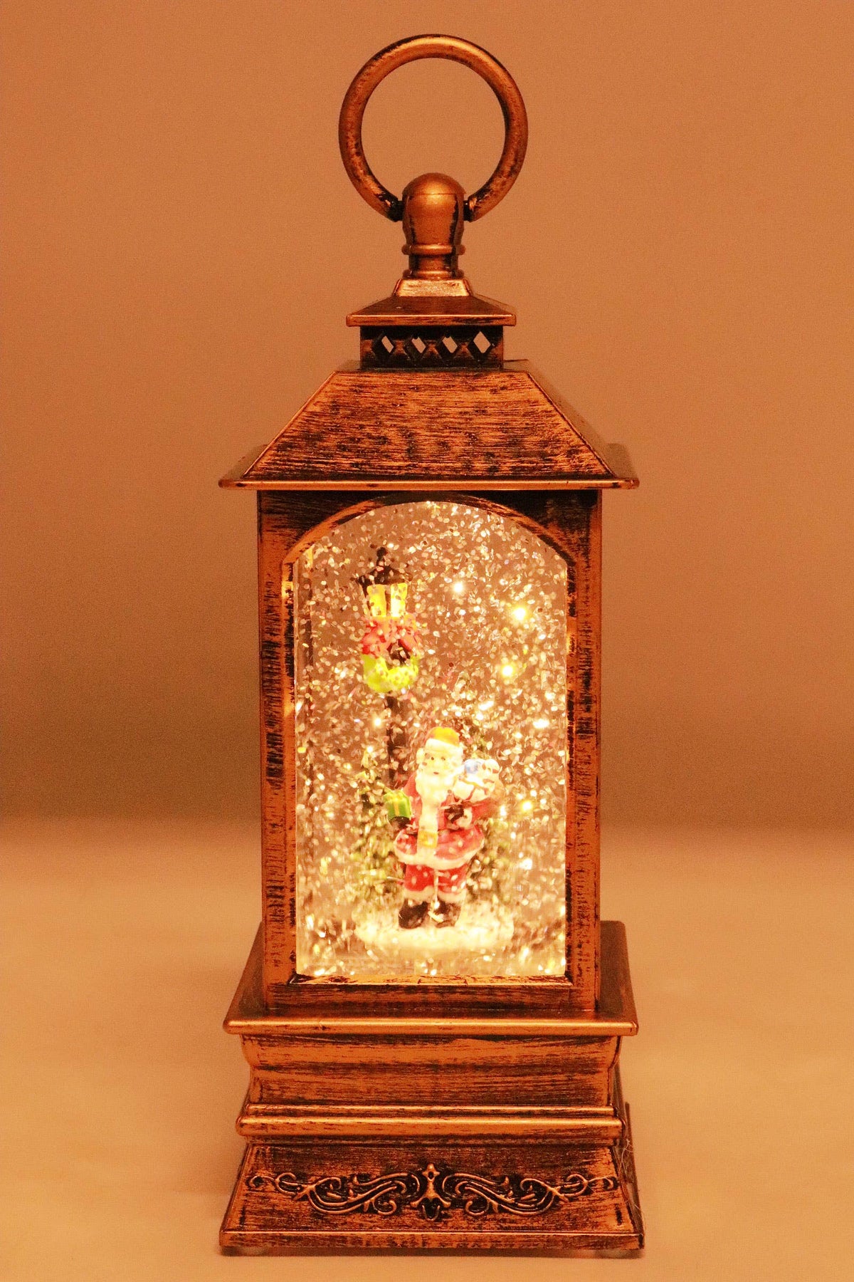Vintage Christmas Glittering Music Led Lantern - Steady