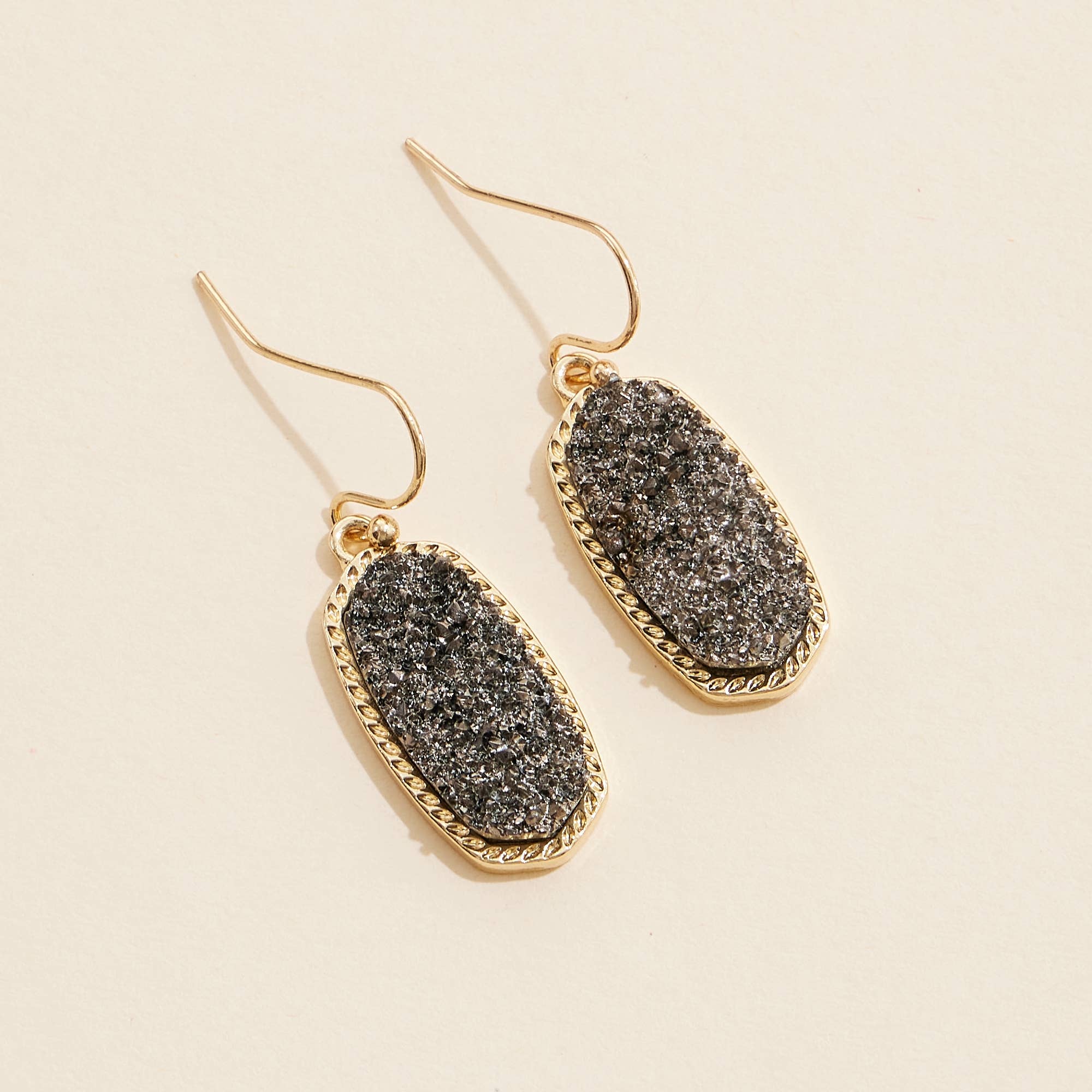 Druzy Stone Dangling Earrings