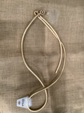 Leather crossbody phone strap Gold
