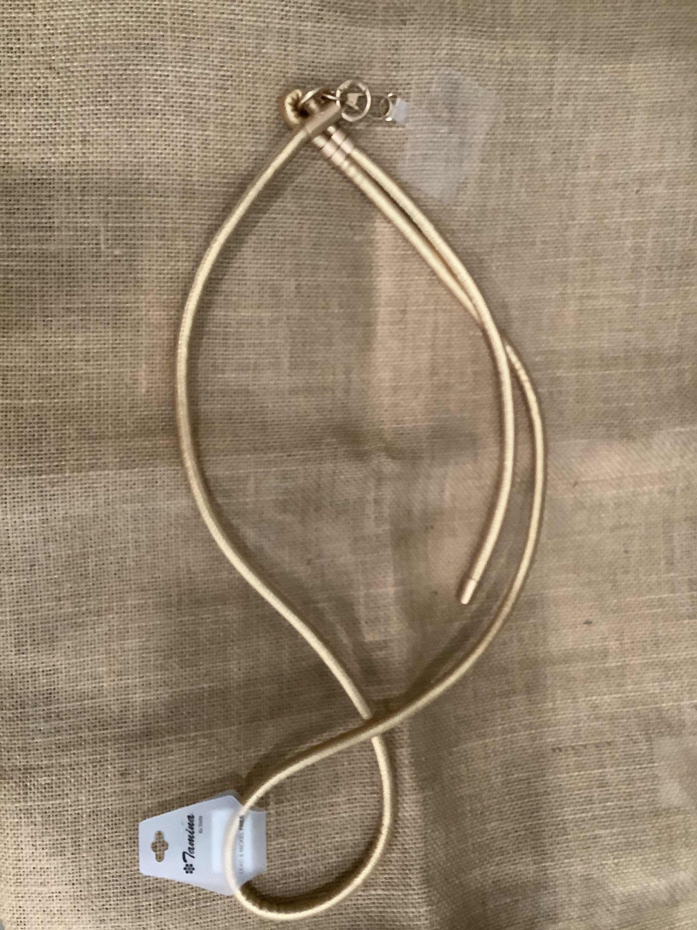 Leather crossbody phone strap Gold