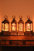Vintage Christmas Glittering Music Led Lantern - Steady