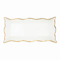 Chateau Rectangle Serving Platter   Clear/Gold   17.1x1.5x8.5