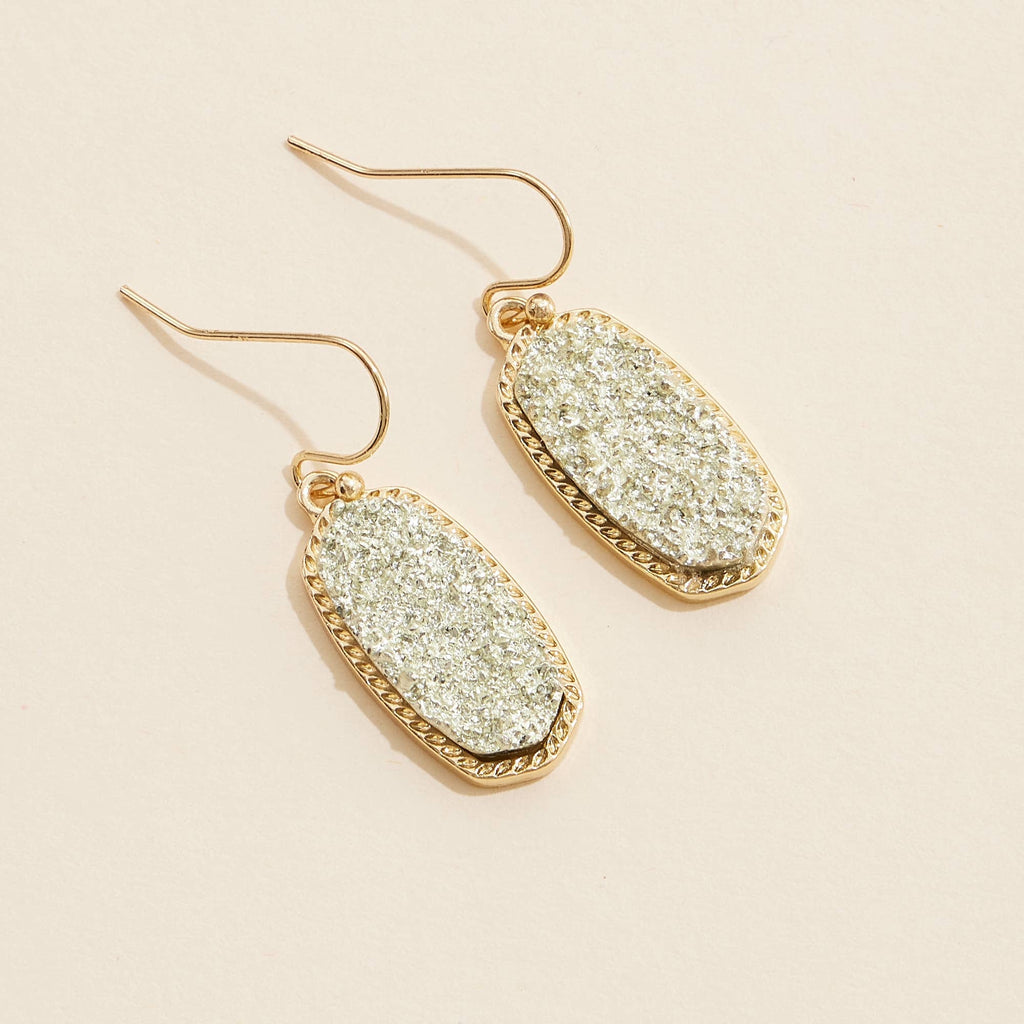 Druzy Stone Dangling Earrings