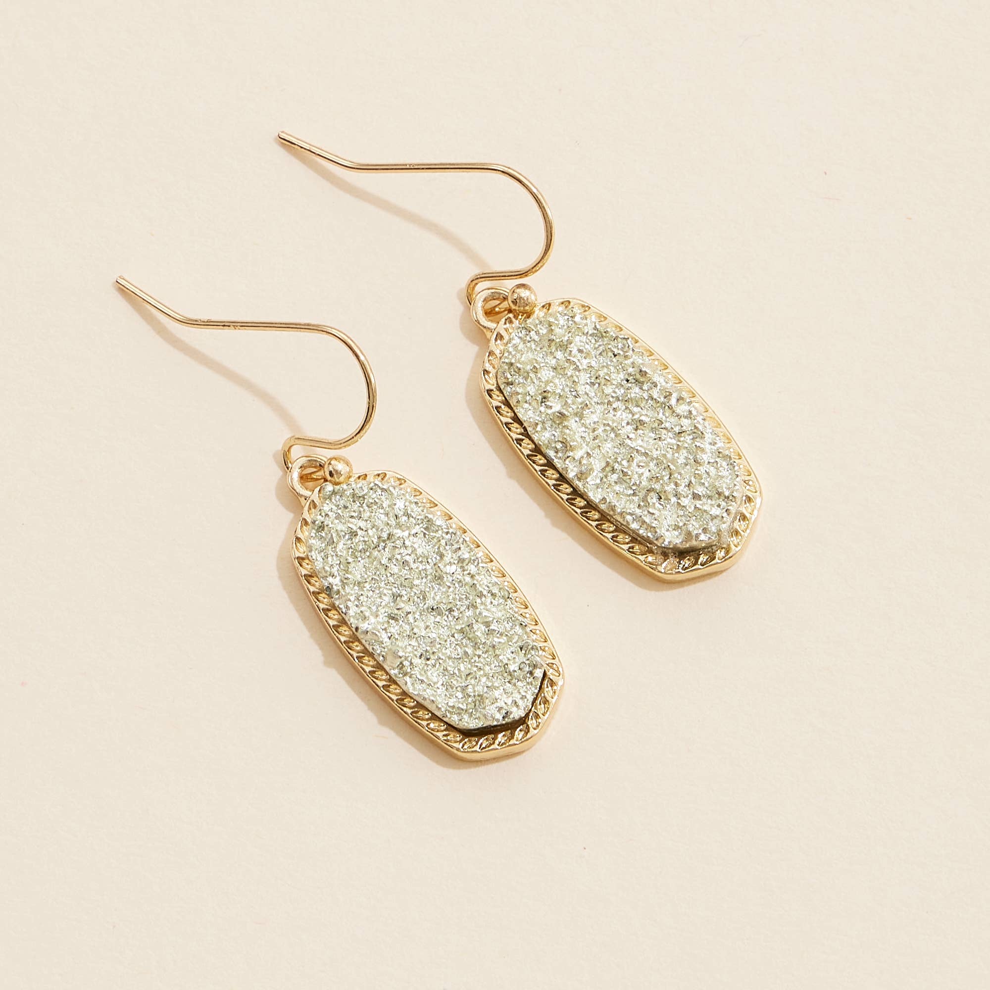 Druzy Stone Dangling Earrings