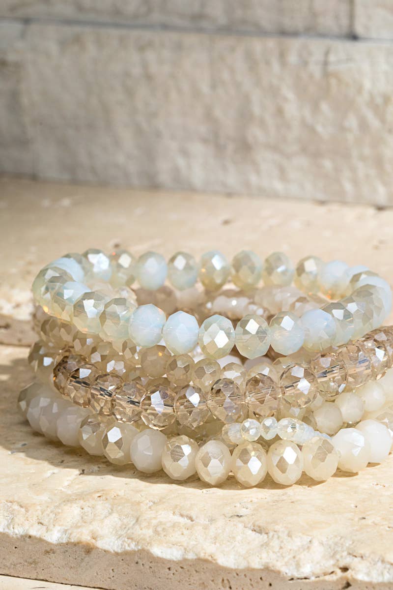Glass Bead 9 Set Bracelet