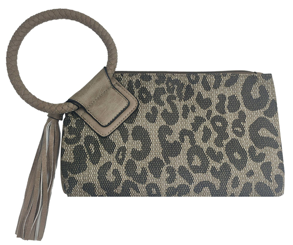 BP204 Fashion Cuff Handle Tassel Wristlet Clutch