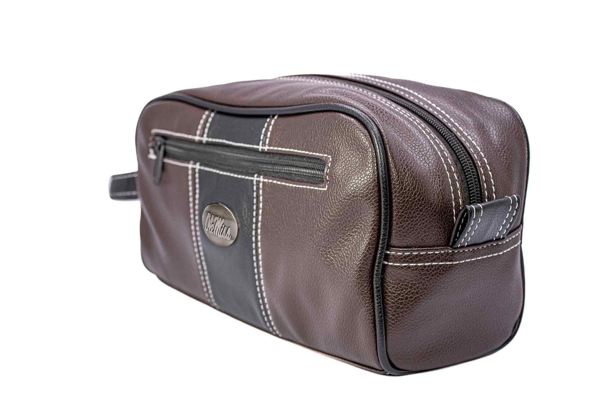 Ole Miss Rebels Men's Toiletry Dopp Bag Brown