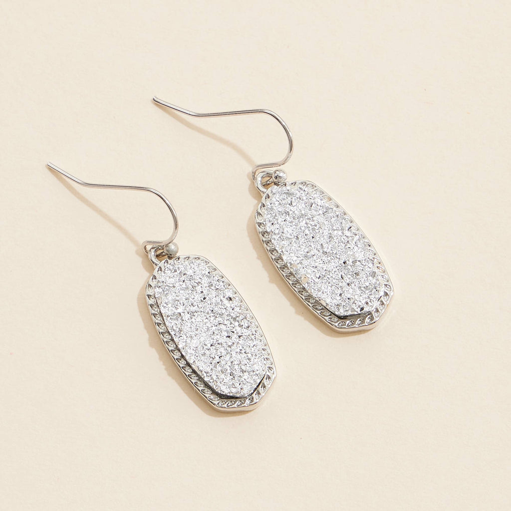 Druzy Stone Dangling Earrings