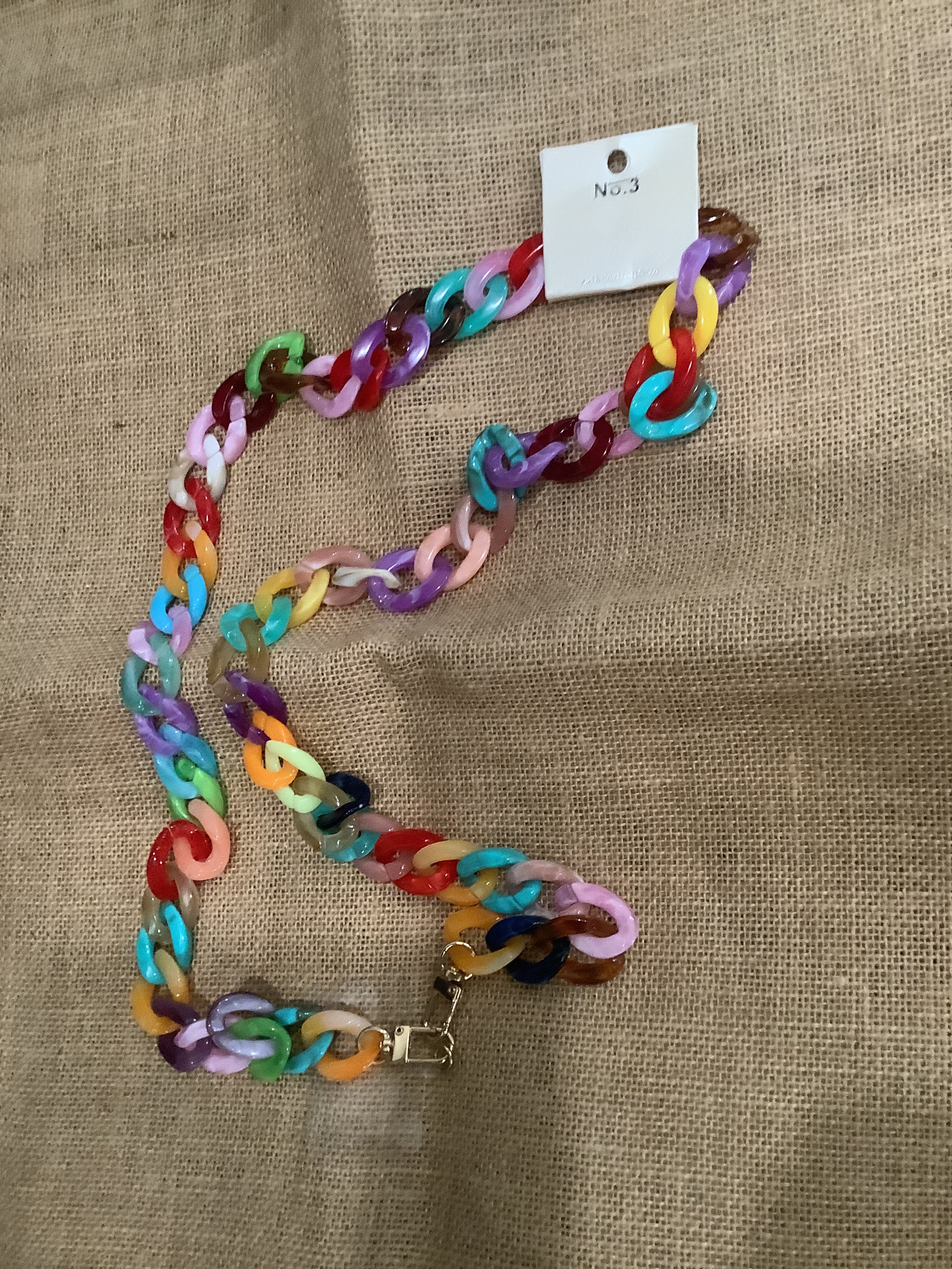 Acrylic Cellphone Chain Neck Strap Multi color