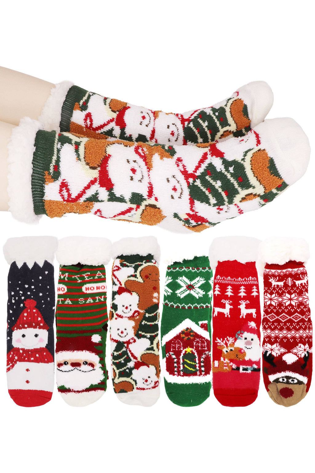 Christmas Thick Fleece Non-slip Lounge Socks
