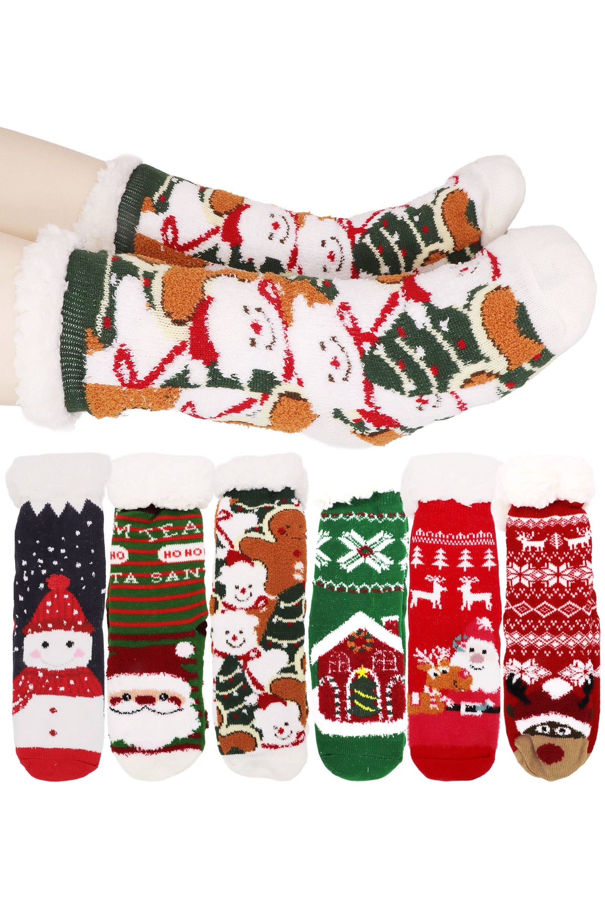 Christmas Thick Fleece Non-slip Lounge Socks