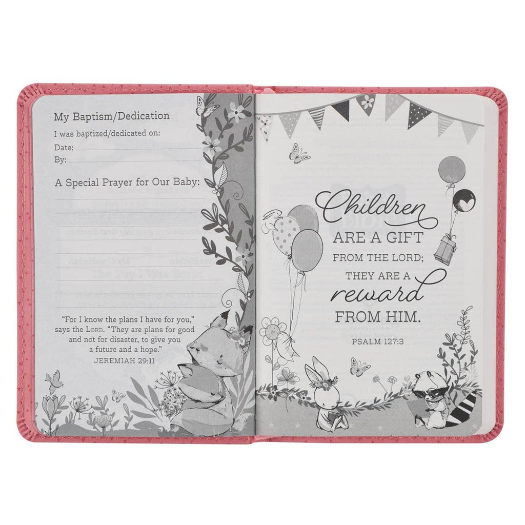 Bible NLT Infant New Testament Faux leather, Pink