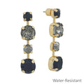 Black Diamond Crystal 1" Stud Drop Earring