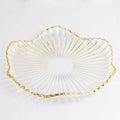 Gatsby Glass Serving Platter   Clear/Gold   10.5"