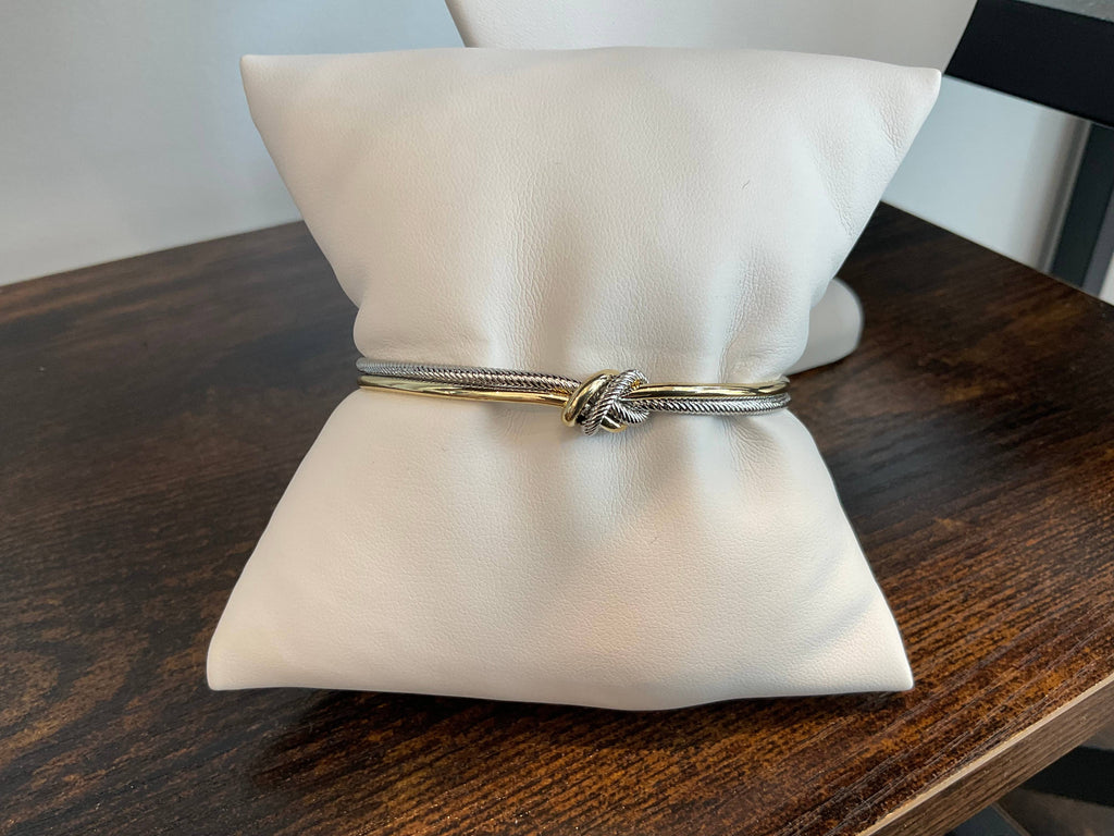 Two Tone knotted Station Bangle