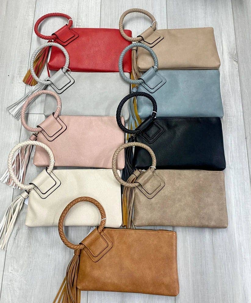 JYM0346 Soft Vegan Leather Wristlet/Clutch