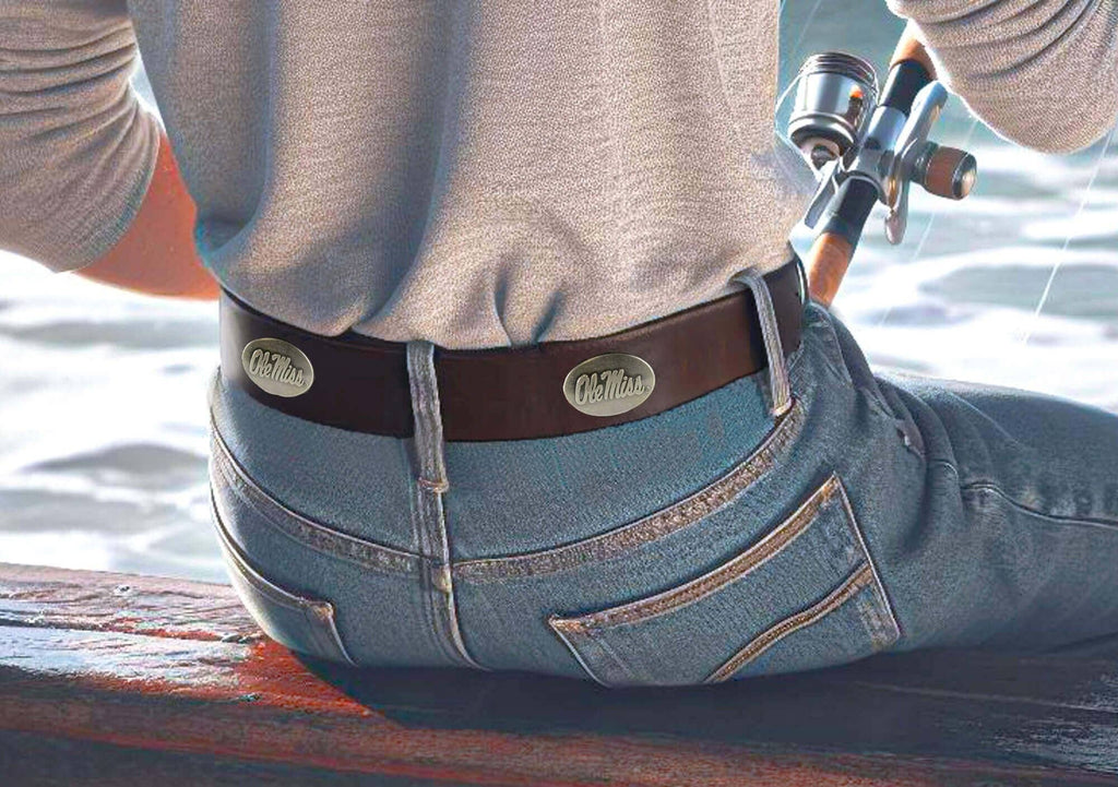 Ole Miss Rebels Men's Collegiate Leather Belt