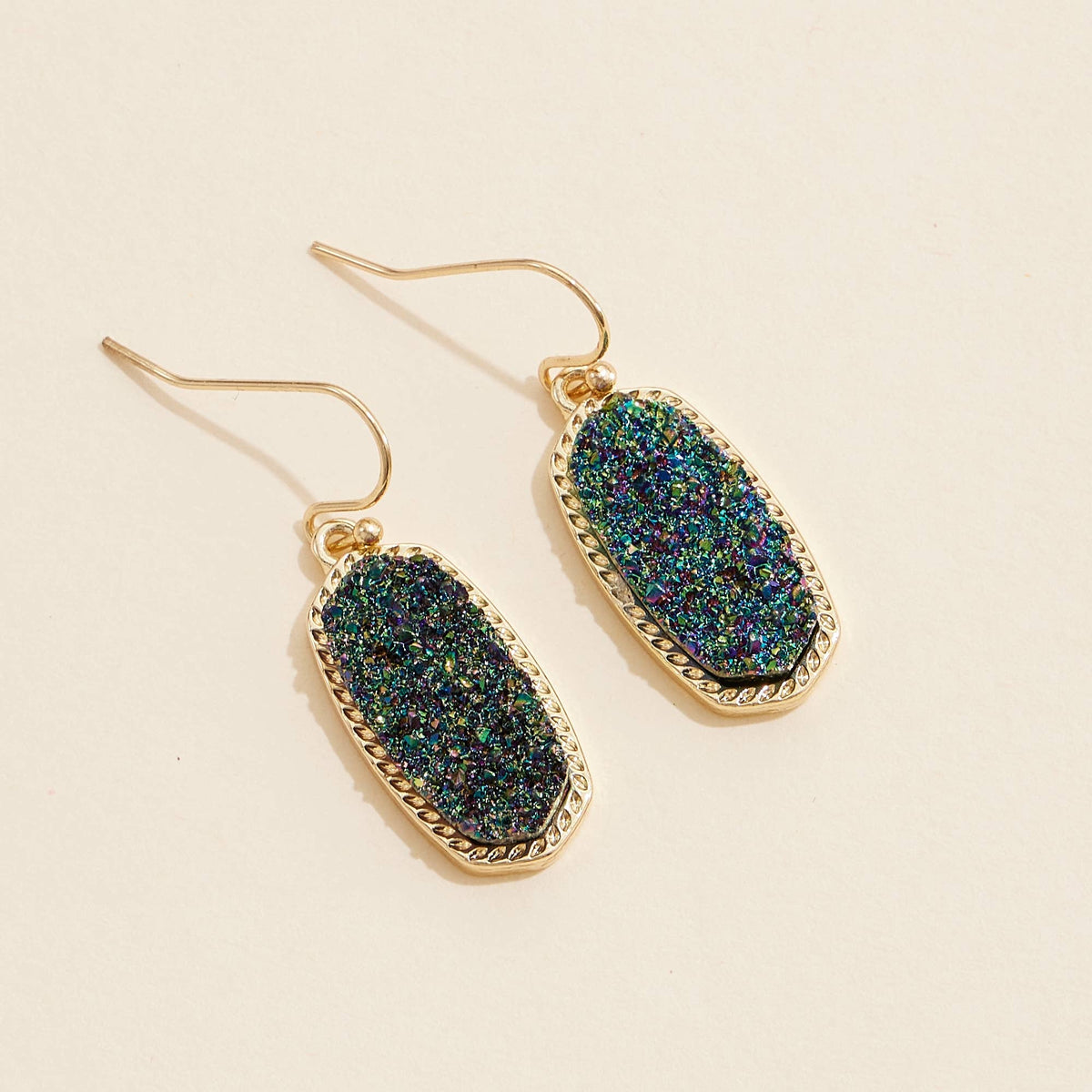 Druzy Stone Dangling Earrings