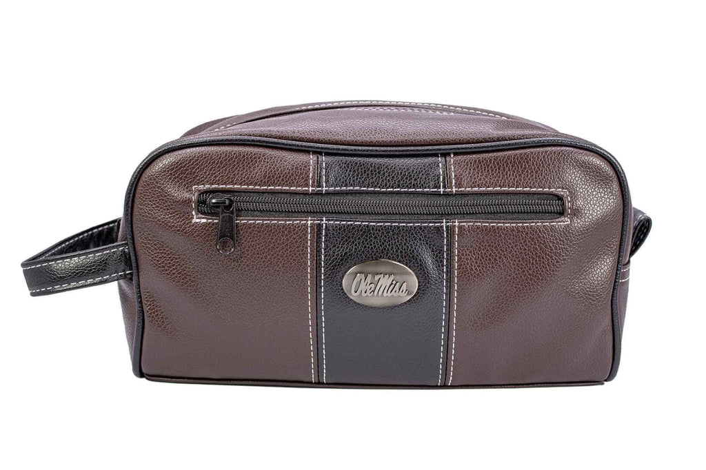 Ole Miss Rebels Men's Toiletry Dopp Bag Brown