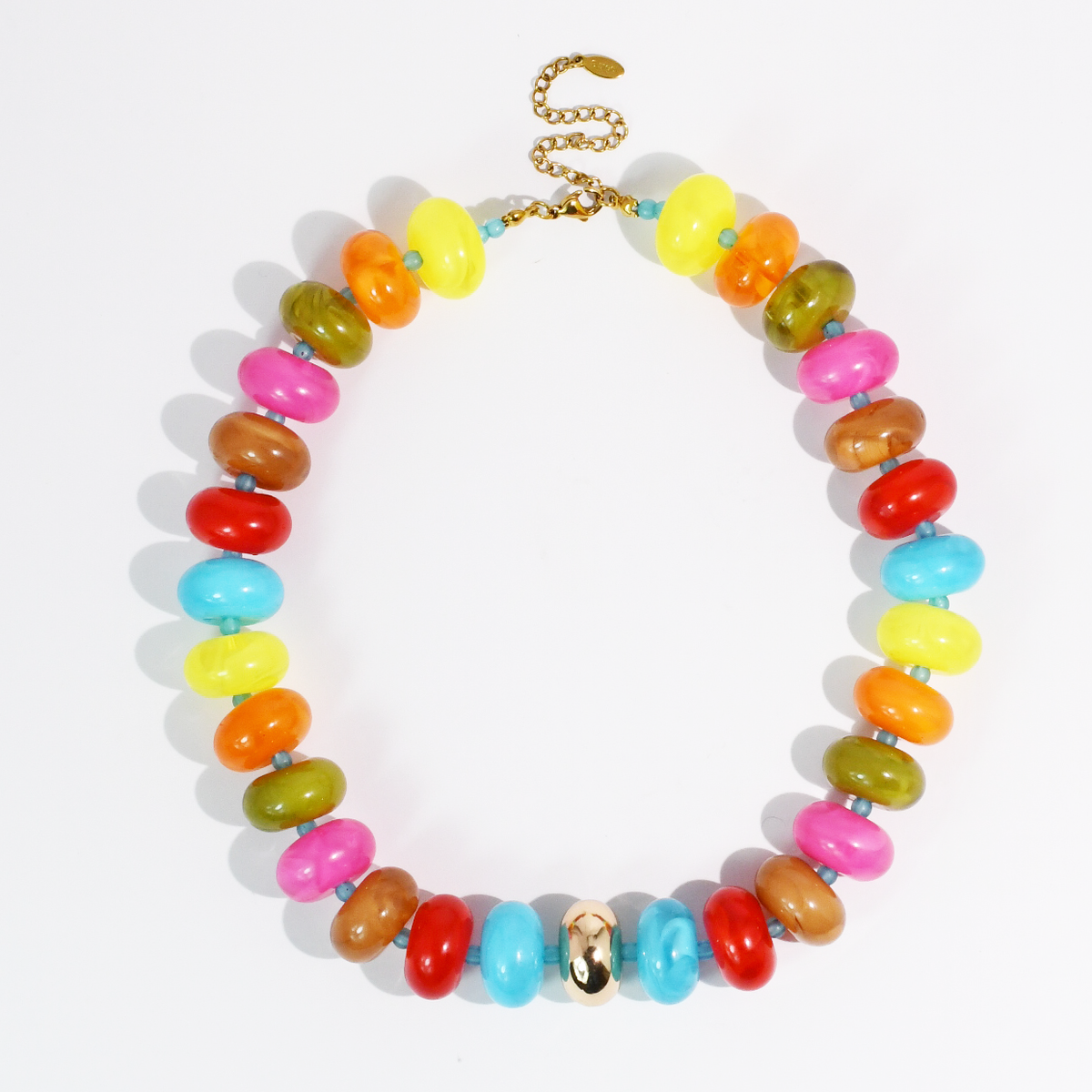 Sugar Bead Multi Red Necklace