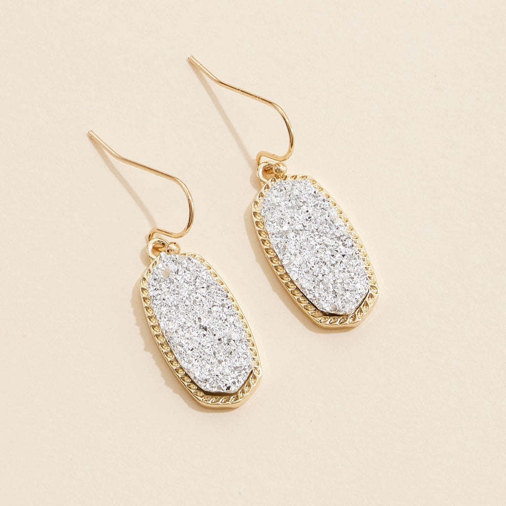 Druzy Stone Dangling Earrings