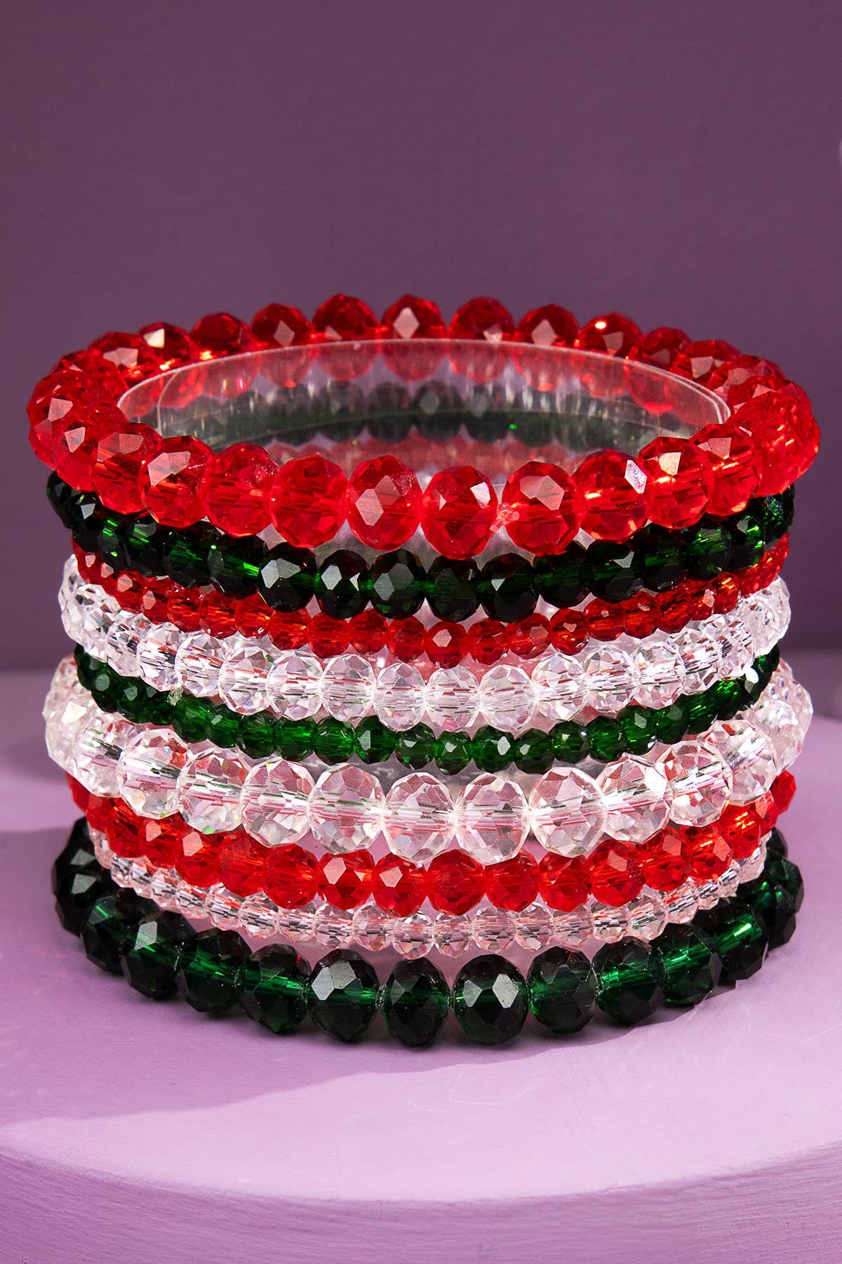 Glass Bead 9 Set Bracelet