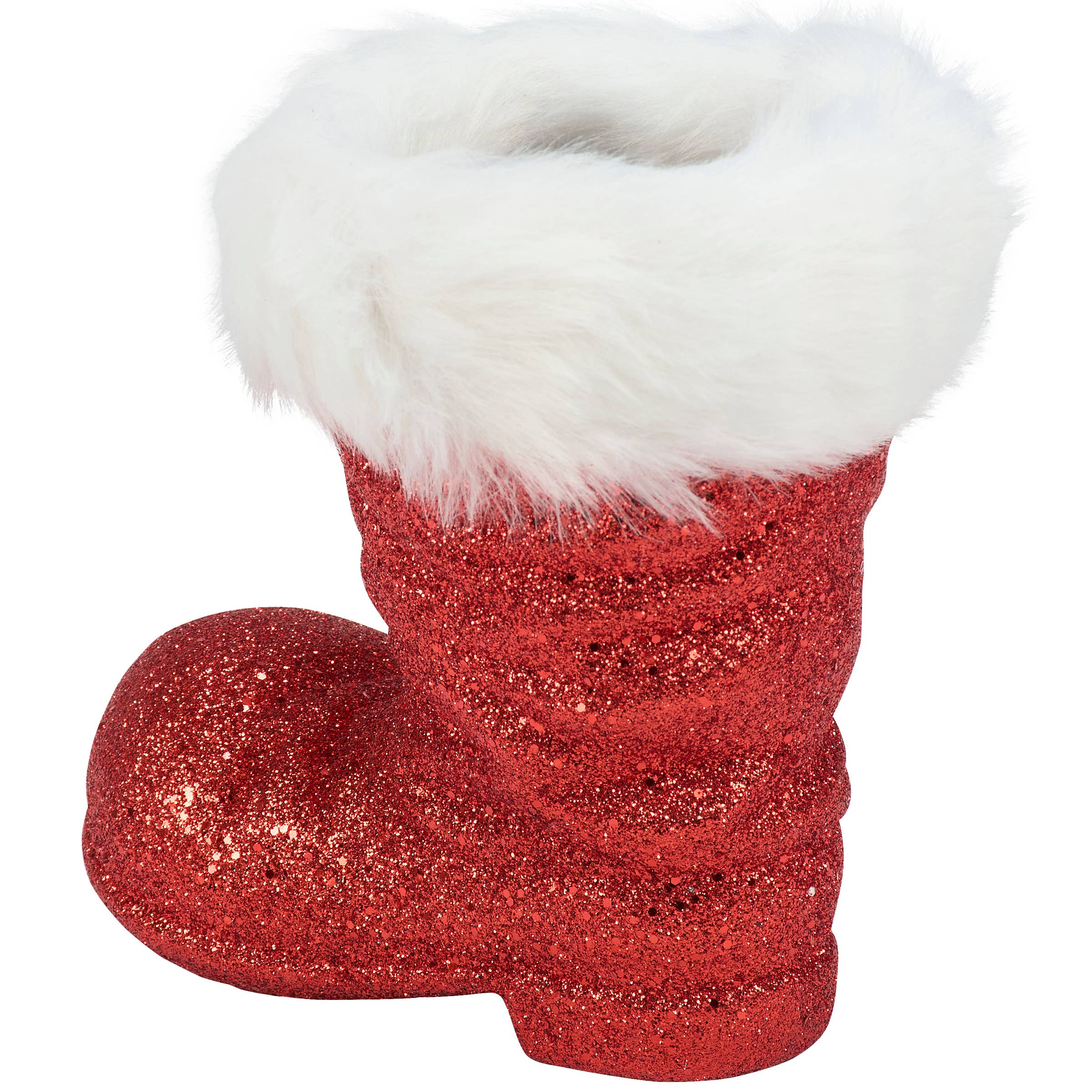 Glitter Santa Boot Sitter Sm