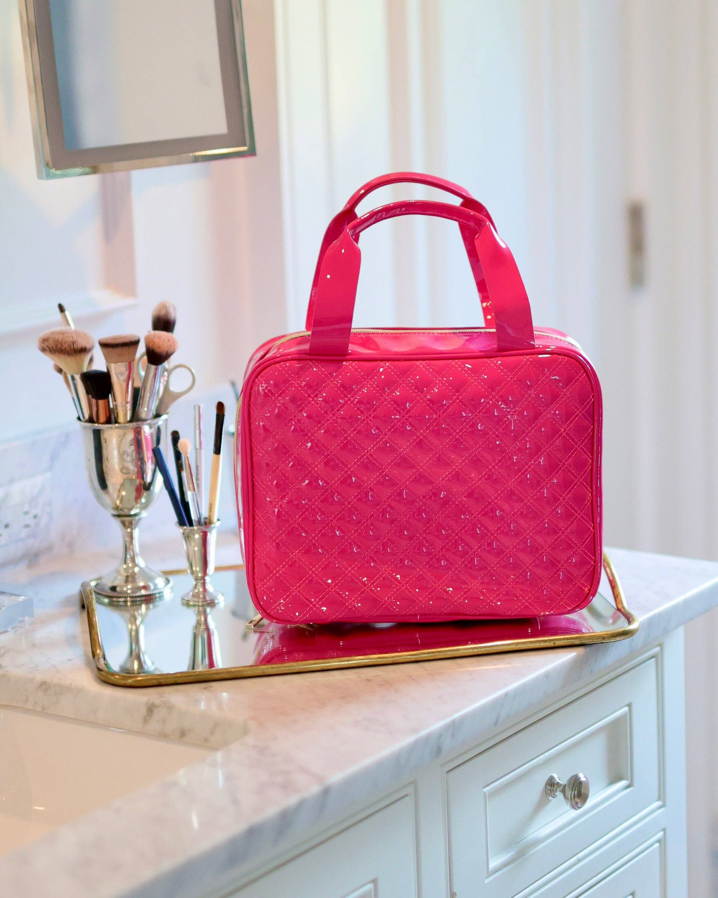 Punta Cana Large Case Hot Pink Patent