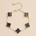 Colorful Shell Charm Bracelet with Gold Detailing