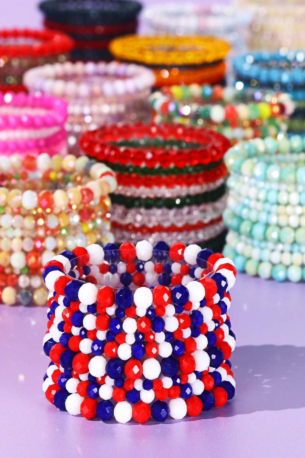 Glass Bead 9 Set Bracelet