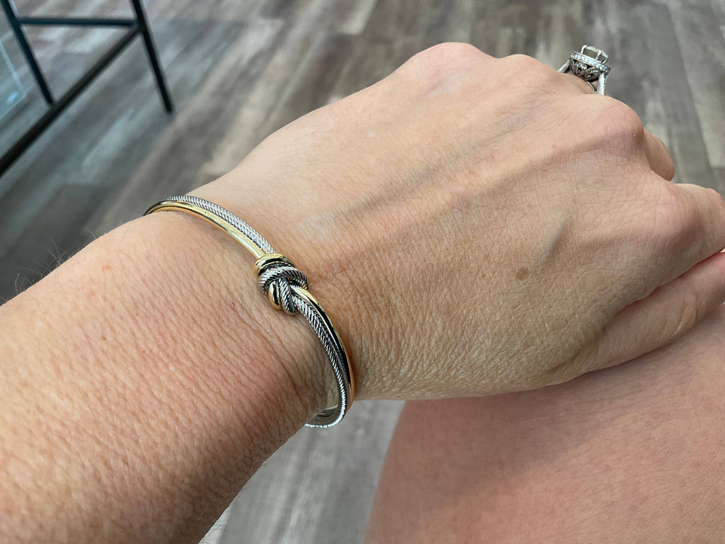 Two Tone knotted Station Bangle