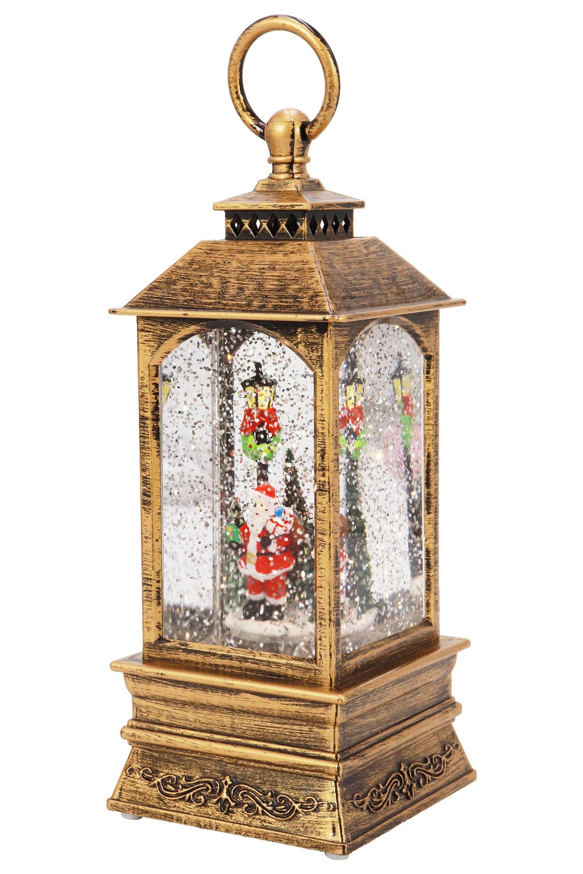 Vintage Christmas Glittering Music Led Lantern - Steady