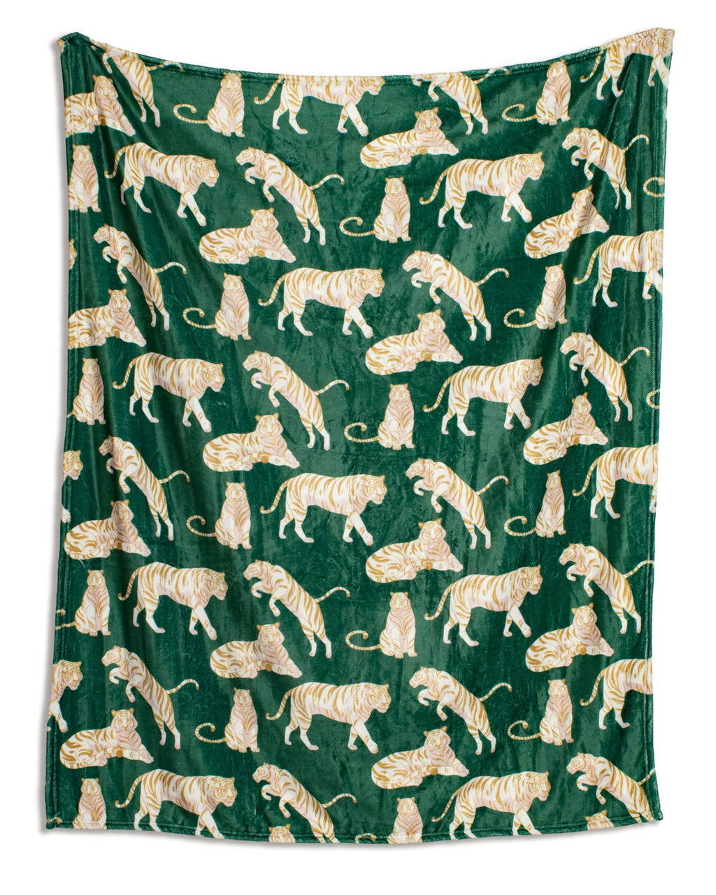 Chloe Tiger Throw   Green/Gold/Pink   50x60