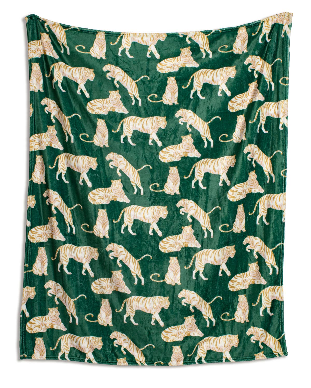 Chloe Tiger Throw   Green/Gold/Pink   50x60