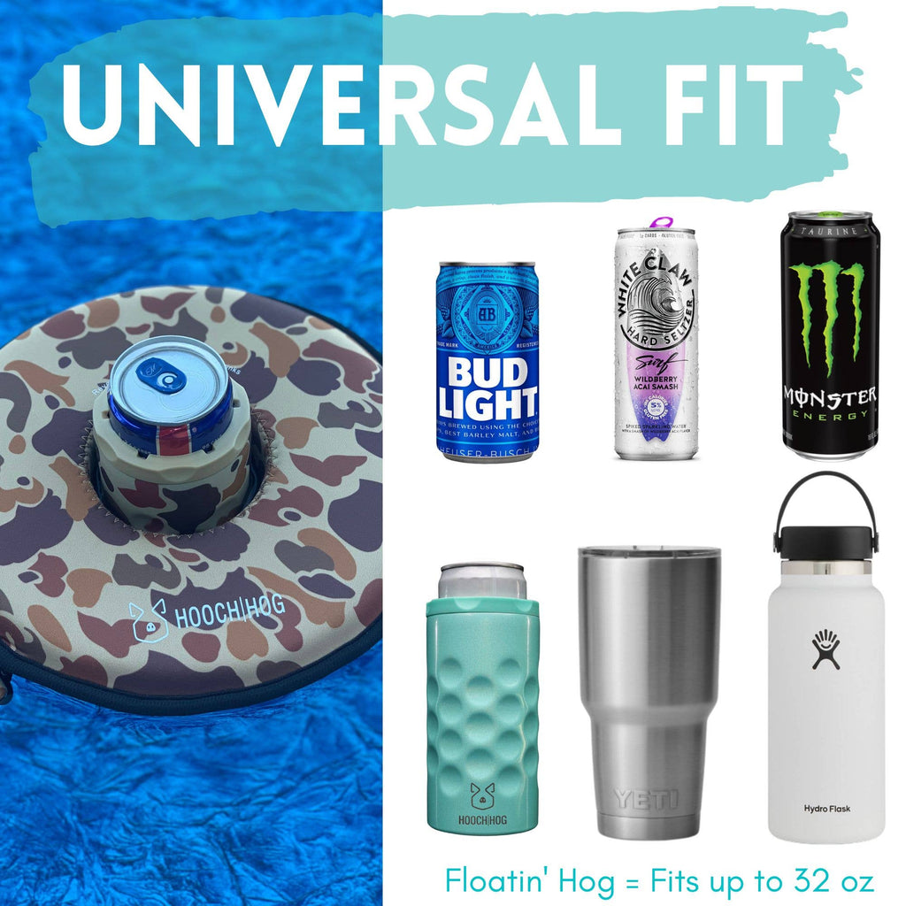 Floating Cup Holder, Can Holder [Old School Camo]