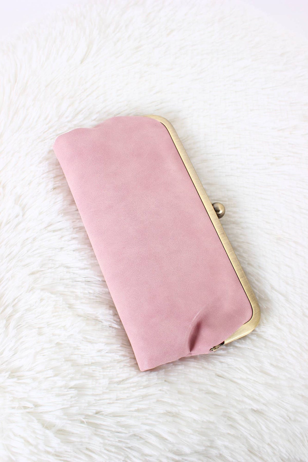 Karen Kiss Lock Clutch Bag