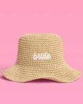 Bride Straw Bucket Hat | Bridal Headwear, Bachelorette